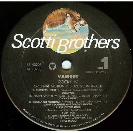 Rocky IV Soundtrack 1985 I Plak Sesi